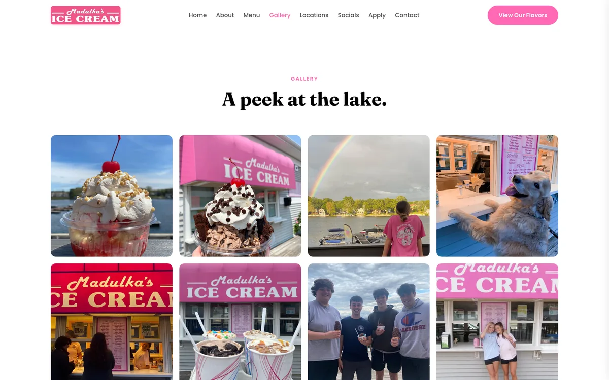 Madulka's Ice Cream — A gallery of the real place