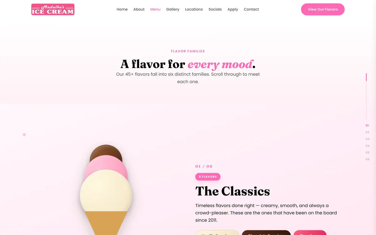 Madulka's Ice Cream — Every flavour, sorted by mood